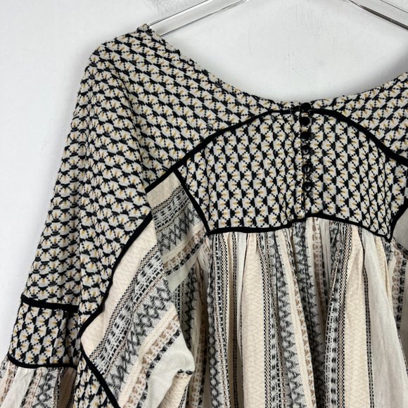 Free People Running On A Dream Top Embroidered Size Large L GUC L2537 - Picture 11 of 16